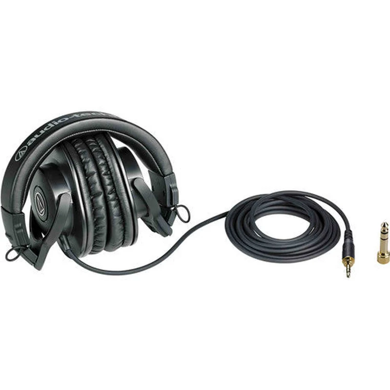 Audio-Technica ATH-M30x Closed Back Headphones with Pouch and Cleaning Kit