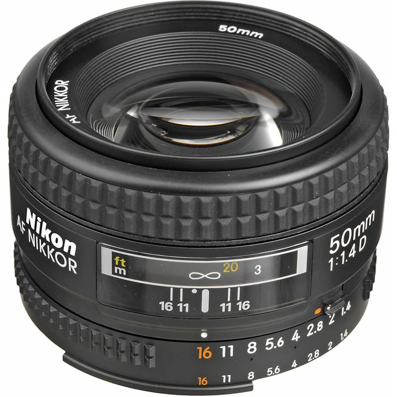 Nikon AF 50mm f/1.4D Compact Prime Lens (1902) Intl Model Bundle