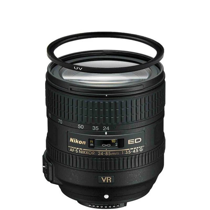 Nikon AF-S NIKKOR 24-85mm f/3.5-4.5G ED VR Lens w/72mm UV Filter Pro Bundle