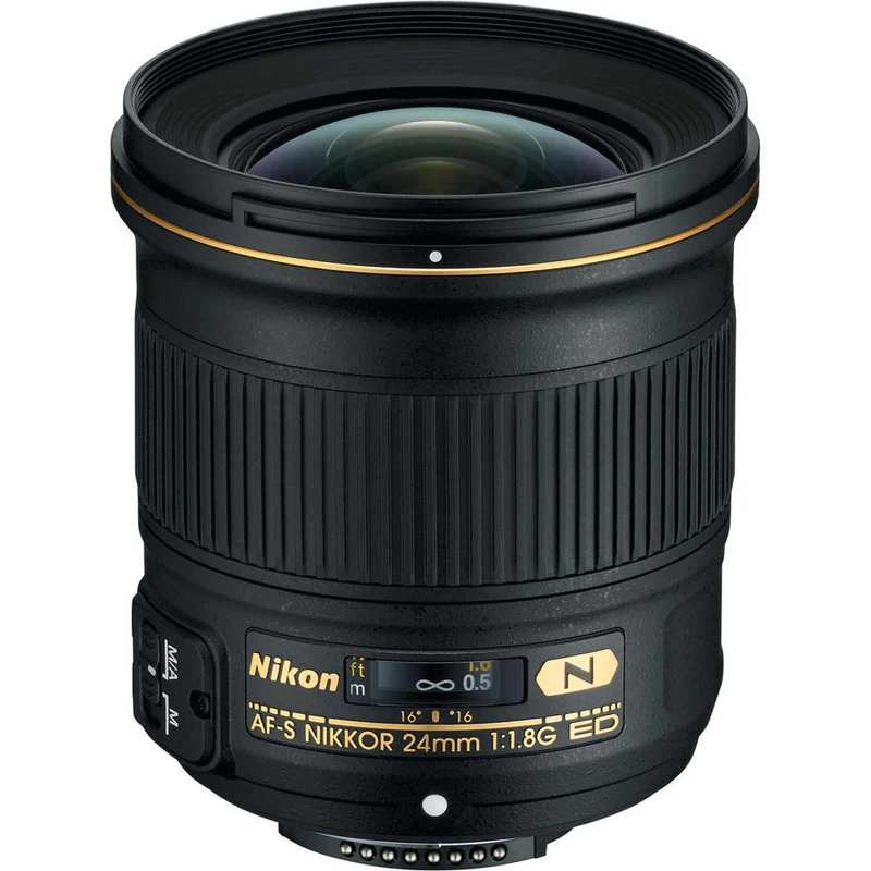 Nikon AF-S 24mm f/1.8G ED Prime Lens (20057) Intl Model Bundle