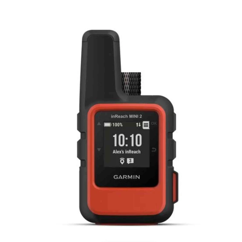 Garmin inReach Mini 2 Satellite Communicator (Flame Red) with Battery Charger