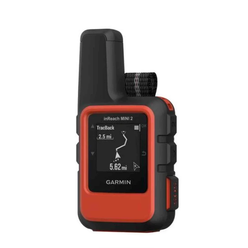 Garmin inReach Mini 2 Satellite Communicator (Flame Red) with Power Adapters