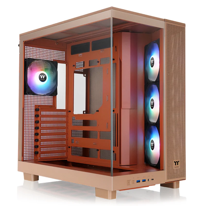 Thermaltake View 380 XL Tempered Glass ARGB Mid Tower ATX Case - Gravel Sand (CA-11E-00MGWN-00)