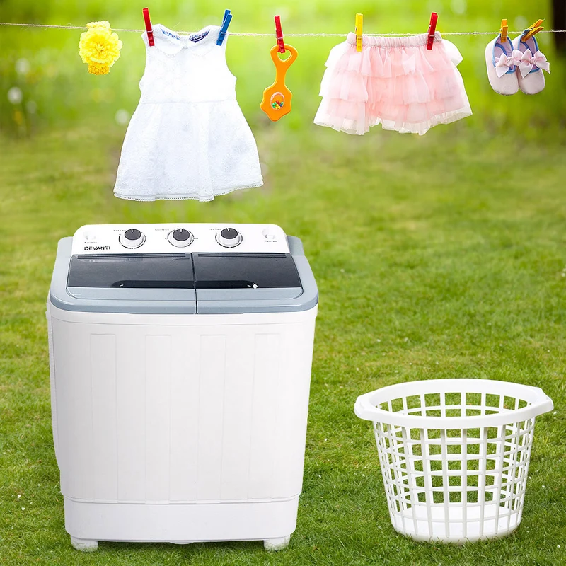 Devanti Portable Washing Machine Twin Tub 4.6KG White