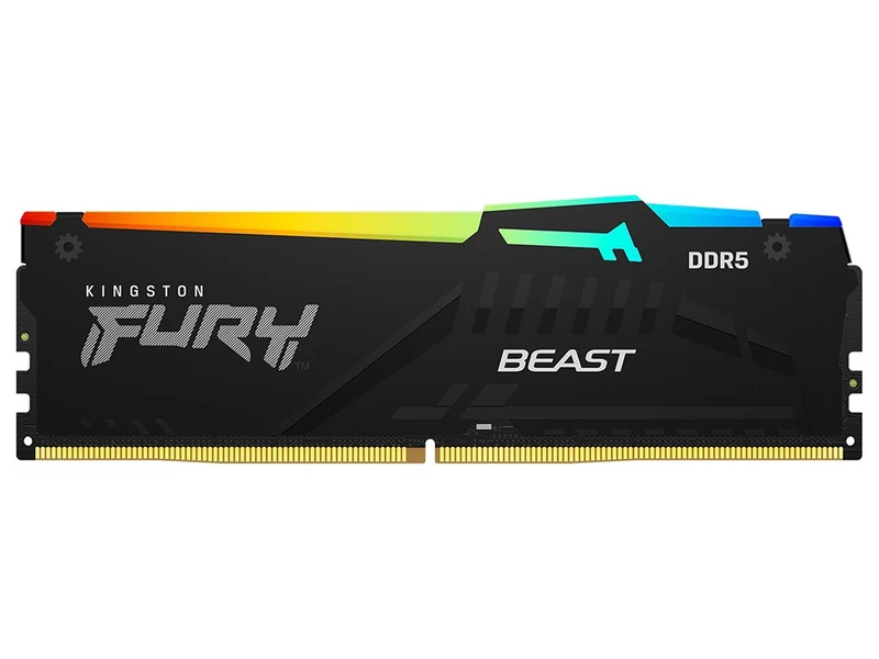 Kingston Fury Beast 64GB (2 x 32GB) DDR5 RGB 6000MHz CL36 Desktop RAM - Black