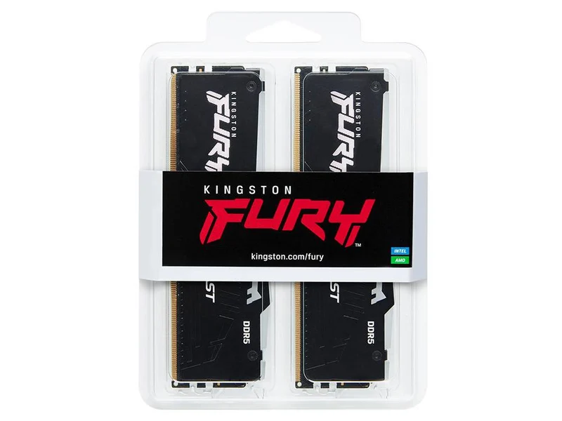 Kingston Fury Beast 64GB (2 x 32GB) DDR5 RGB 6000MHz CL36 Desktop RAM - Black