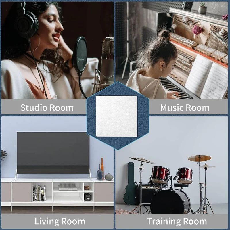 iDEER LIFE Acoustic Foam 12-Pcs Panels (Sand)