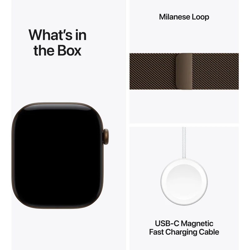 Apple Watch Series 12 46mm Dark Bronze Aluminium Case GPS + Cellular Dark Bronze Milanese Loop (S/M)