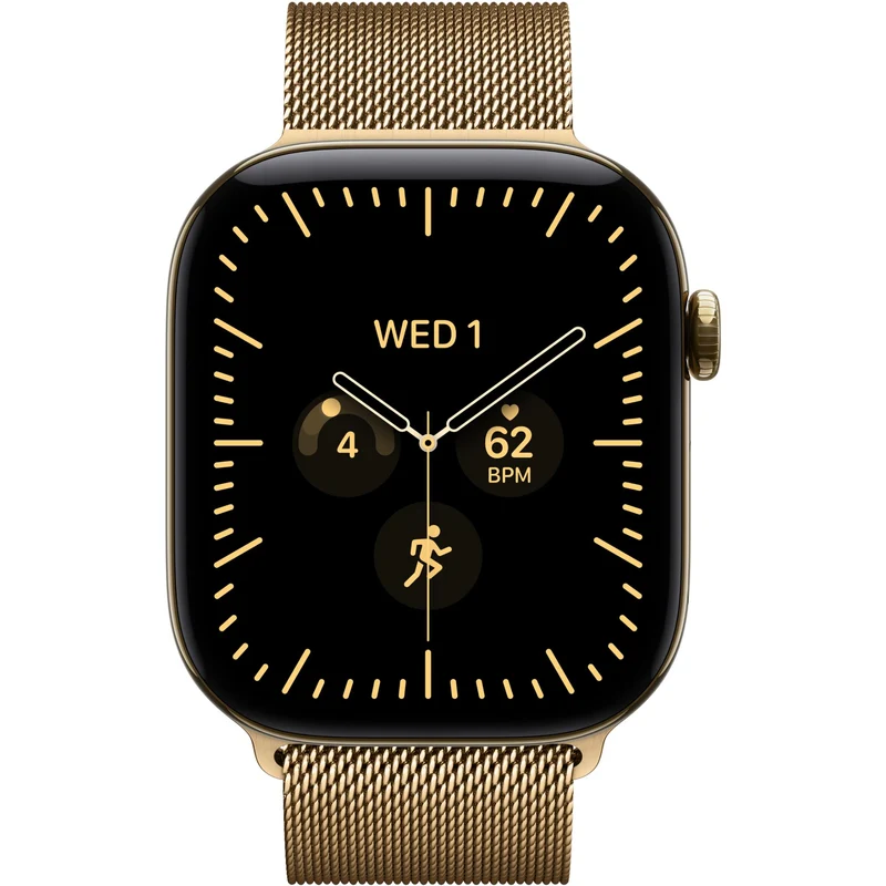 Apple Watch Series 12 46mm Radiant Gold Titanium Case GPS + Cellular Radiant Gold Milanese Loop (M/L)