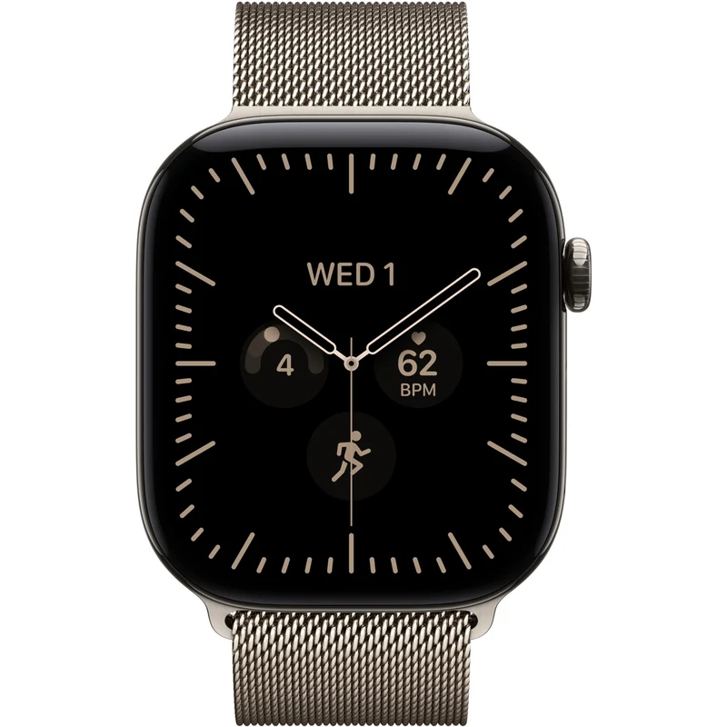 Apple Watch Series 12 46mm Natural Titanium Case GPS + Cellular Natural Milanese Loop (S/M)