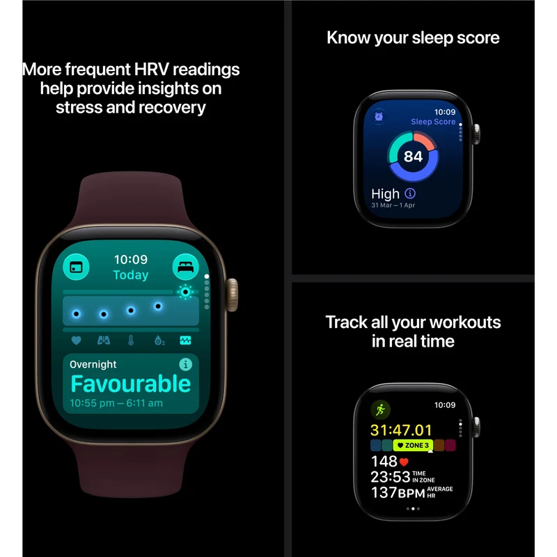 Apple Watch Series 12 46mm Natural Titanium Case GPS + Cellular Natural Milanese Loop (S/M)