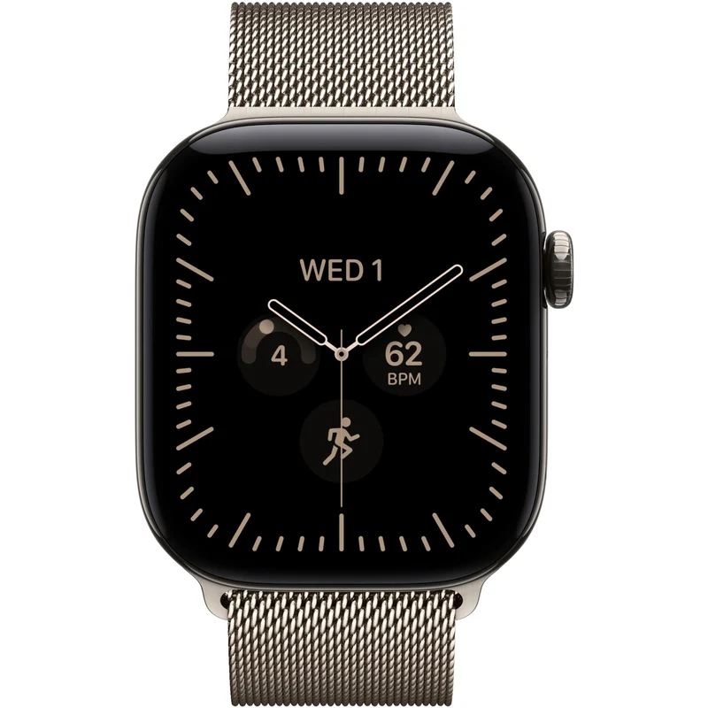 Apple Watch Series 12 42mm Natural Titanium Case GPS + Cellular Natural Milanese Loop