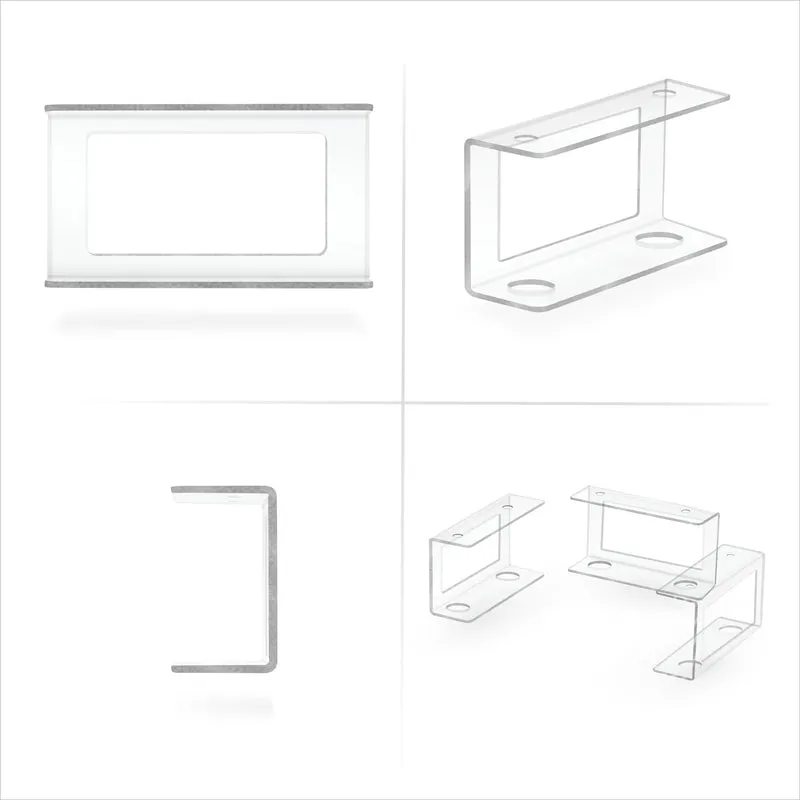 Di Bawah Meja Pemegang Komputer Riba Kosongkan Lekapkan VHB & Skru Dalam Peranti seperti Komputer riba Macbook Papan Kekunci Permukaan Penghala Modem Kotak Kabel Suis Rangkaian & Banyak Lagi