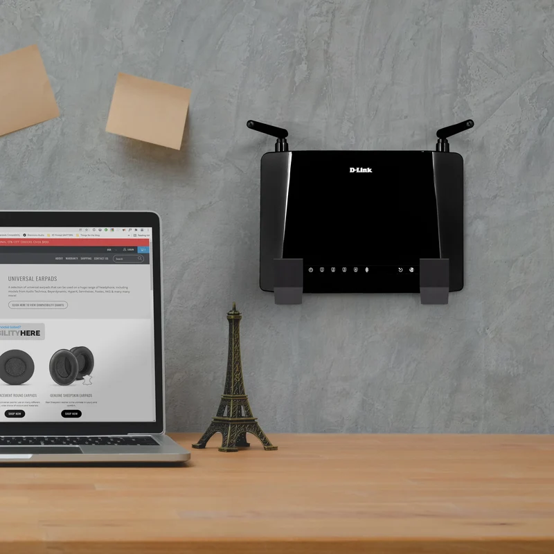 2.5" Kotak Kabel Pemegang Penyangkut Dinding, Pelekat & Skru Masuk, untuk Penghala, Komputer riba, Modem, Wi-Fi Mesh, Apple TV, Suis Rangkaian & Banyak Lagi