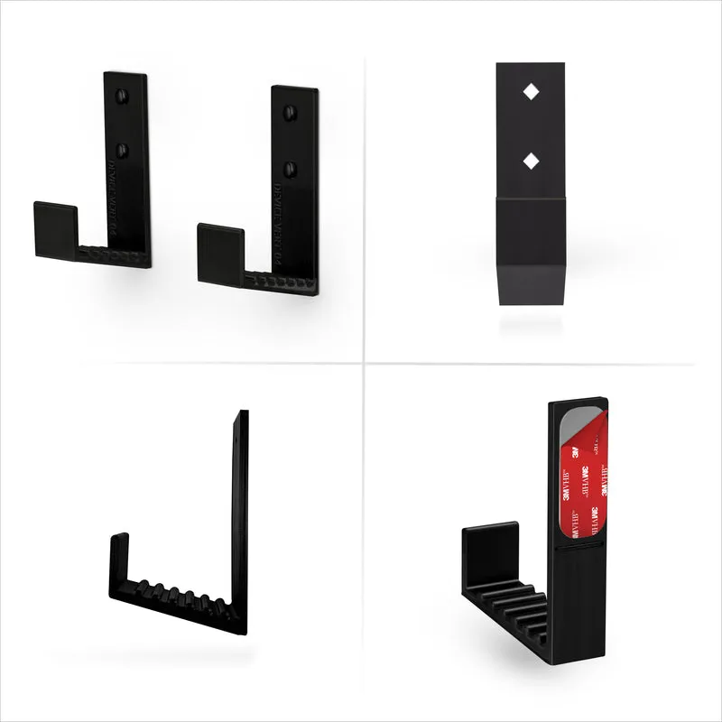 2.5" Kotak Kabel Pemegang Penyangkut Dinding, Pelekat & Skru Masuk, untuk Penghala, Komputer riba, Modem, Wi-Fi Mesh, Apple TV, Suis Rangkaian & Banyak Lagi