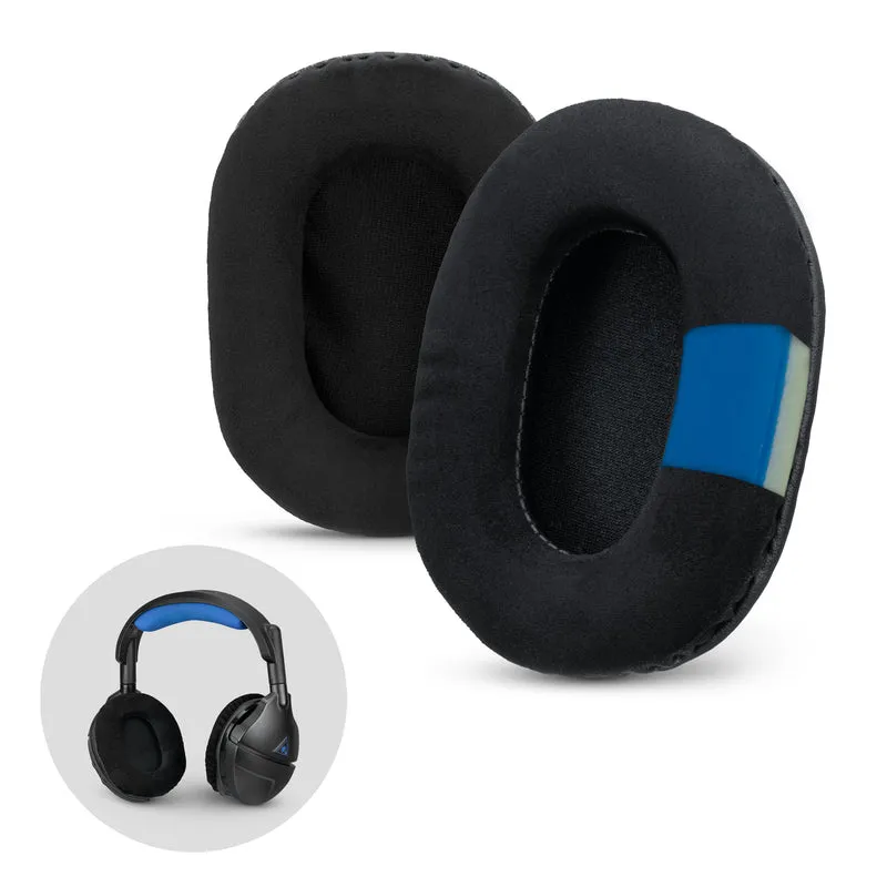Pad Telinga Fon Kepala Permainan Dipertingkat - Bujur Kecil - Suede Mikro dengan Gel Penyejuk & Buih Memori untuk Steelseries, Hyperx, Sony MDR-7506, AKG, Turtlebeach, Sennheiser & Banyak Lagi (Micro Suede)