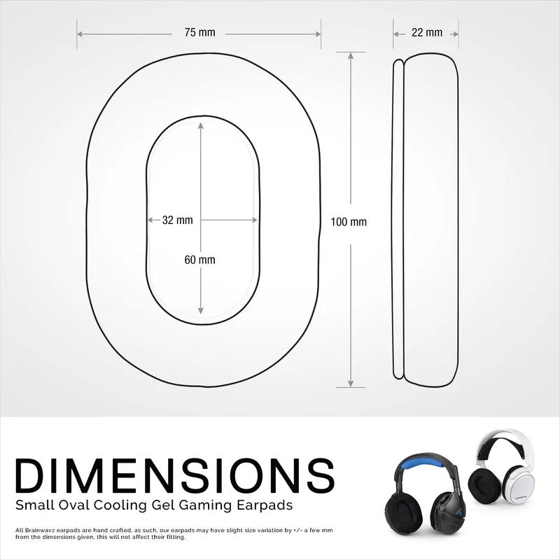 Pad Telinga Fon Kepala Permainan Dipertingkat - Bujur Kecil - Suede Mikro dengan Gel Penyejuk & Buih Memori untuk Steelseries, Hyperx, Sony MDR-7506, AKG, Turtlebeach, Sennheiser & Banyak Lagi (Micro Suede)