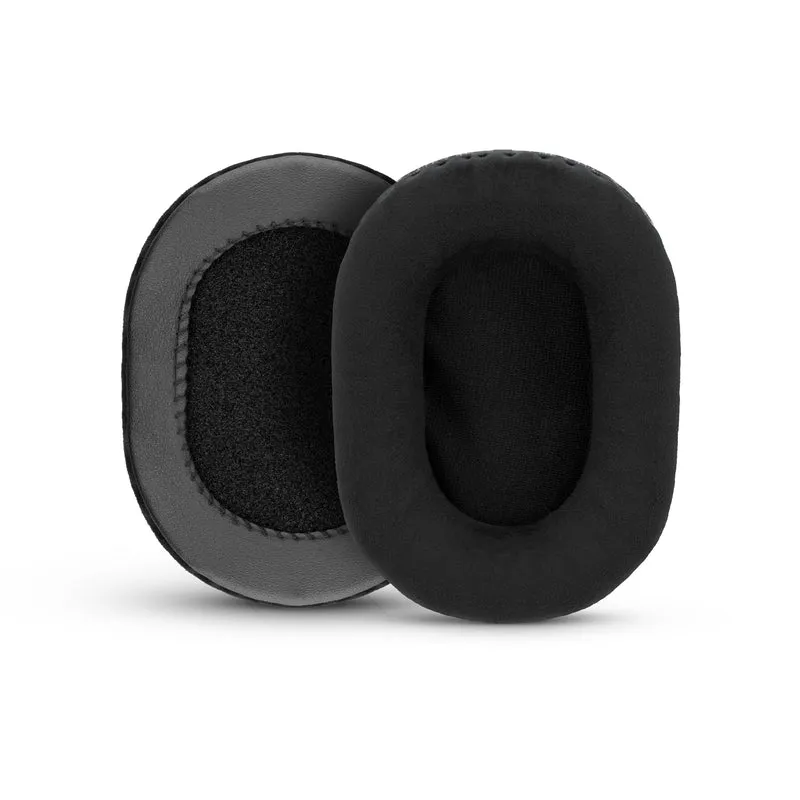 Pad Telinga Fon Kepala Permainan Dipertingkat - Bujur Kecil - Suede Mikro dengan Gel Penyejuk & Buih Memori untuk Steelseries, Hyperx, Sony MDR-7506, AKG, Turtlebeach, Sennheiser & Banyak Lagi (Micro Suede)