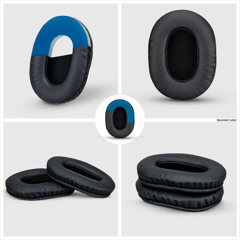 Verbesserte Ohrpolster für Gaming-Kopfhörer – klein, oval – PU-Leder mit Kühlgel und Memory-Schaum für Steelseries, Hyperx, Sony MDR-7506, AKG, Turtlebeach, Sennheiser und mehr