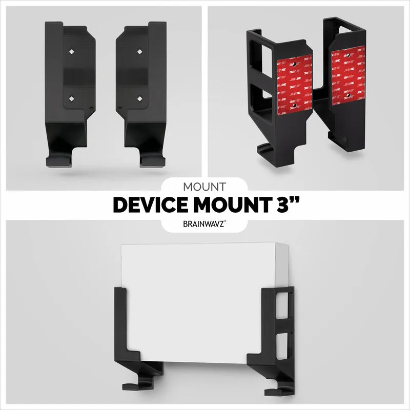 Vertikale 3 cm Wandhalterung und Kopfhörerhalter, selbstklebend und schraubbar für Laptops, Modem-Router, Mesh-TV-Kabelbox, Netzwerk-Switch und mehr