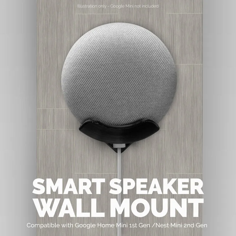 Google Nest Home Mini Stick On Wall Mount - Mudah Dipasang