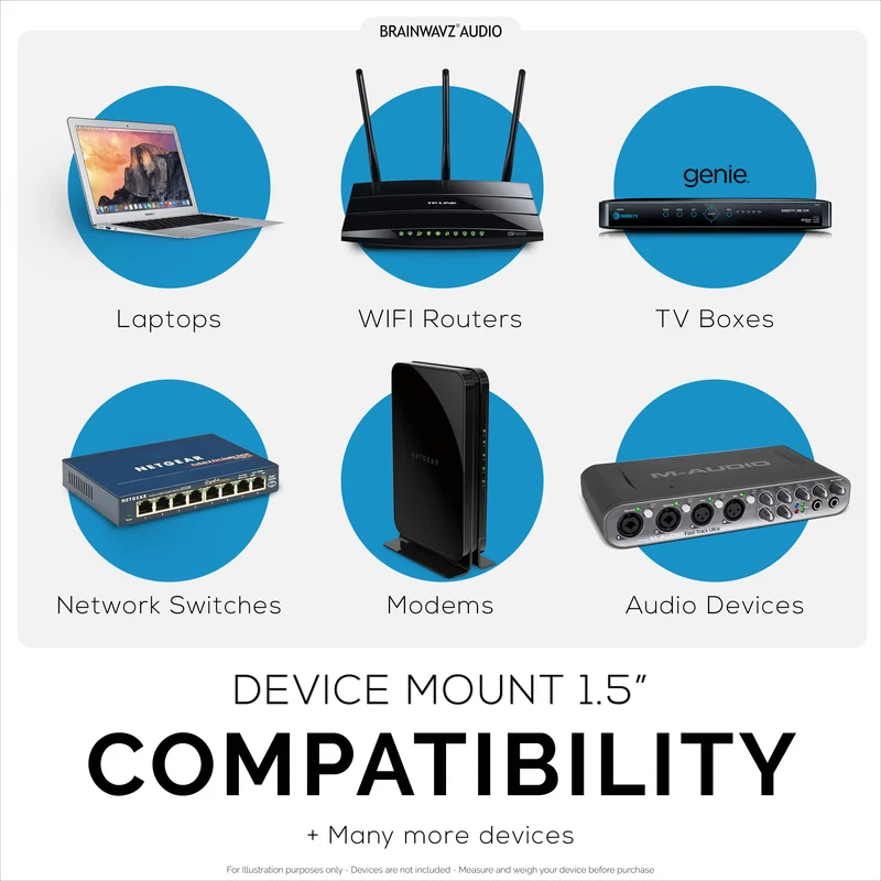 Schraubenlose Wandhalterung für Router, Kabelboxen und mehr - Geräte mit einer Dicke von bis zu 1.5 mm