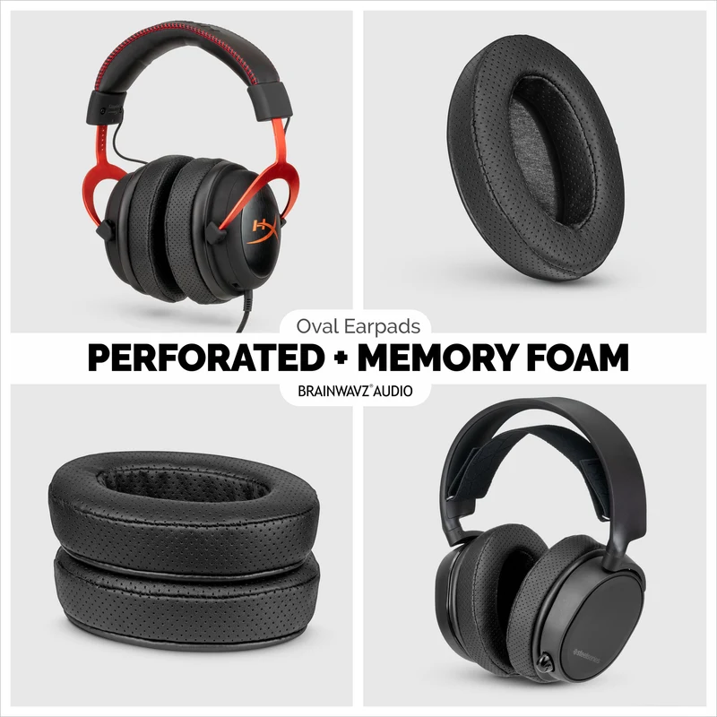 Kopfhörer Memory Foam Earpads - Oval - Perforiert
