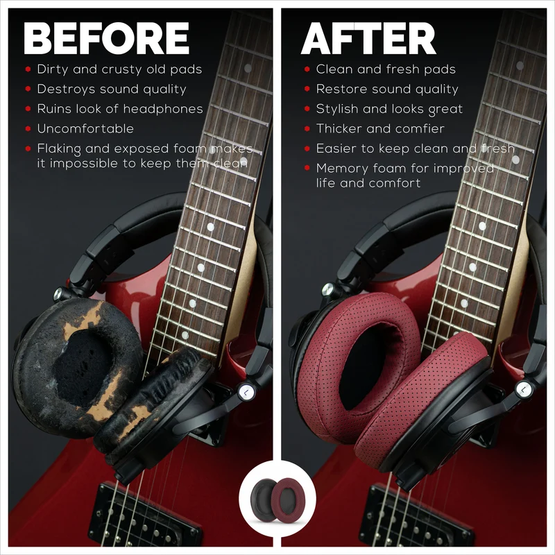 Kopfhörer Memory Foam Earpads - Oval - Perforiert
