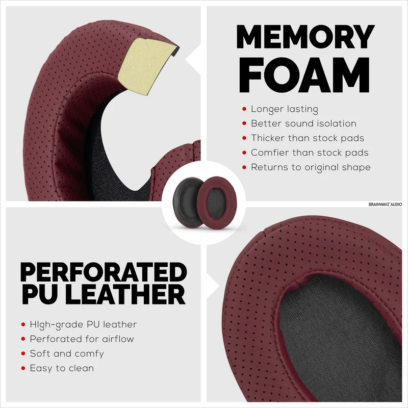 Kopfhörer Memory Foam Earpads - Oval - Perforiert