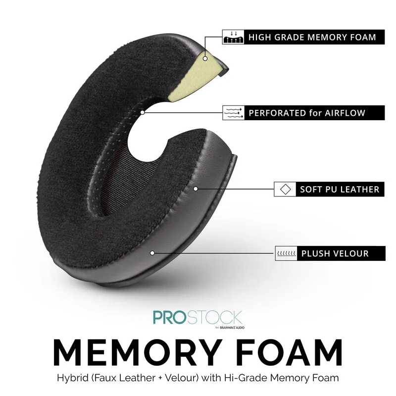 Ersatz-Ohrpolster der ProStock ATH M50X- und M-Serie – individuell gestaltete Form mit Memory-Schaum – Hybrid