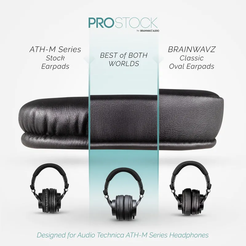 Pad Telinga Gantian ProStock ATH M50X & M Series - Bentuk Rekaan Tersuai dengan Busa Memori - PU