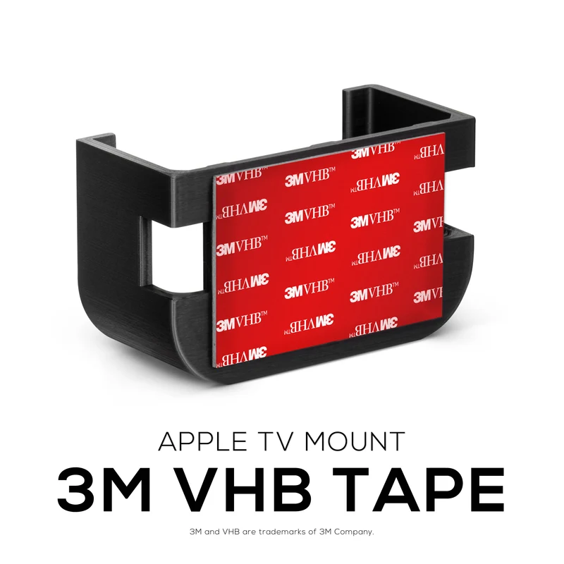 Apple TV 4K & HD selbstklebende Wand- & TV-Halterung – keine Schrauben oder Unordnung