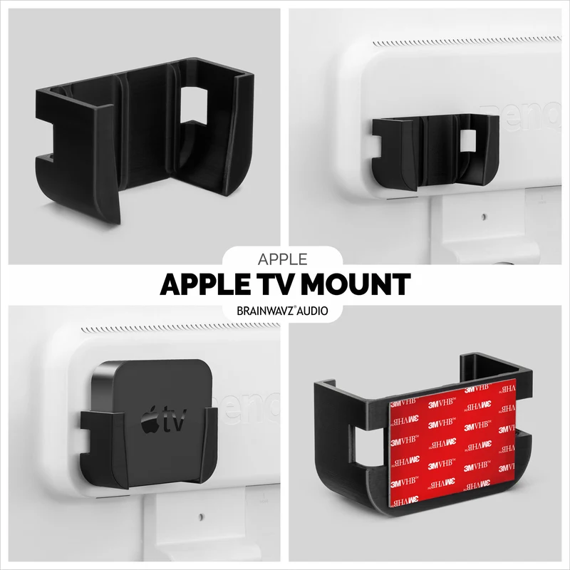 Apple TV 4K & HD selbstklebende Wand- & TV-Halterung – keine Schrauben oder Unordnung