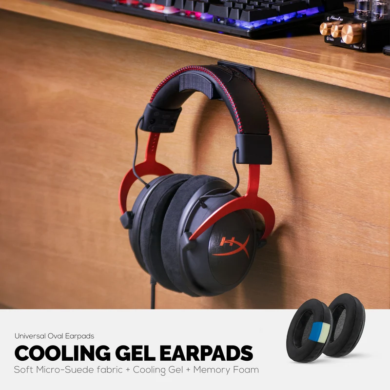 Brainwavz GEL Gaming Ohrpolster - Oval - Micro Suede mit Memory Foam