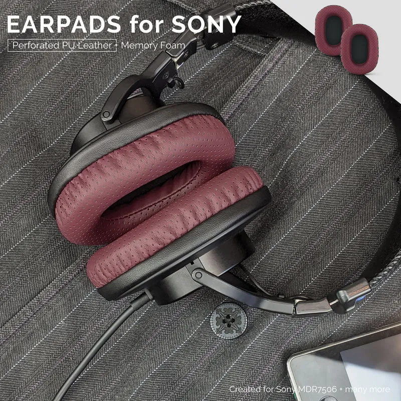 Pad Telinga Gantian SONY MDR-7506 Berlubang Juga Sesuai untuk Fon Kepala V6, CD900ST (PERF)