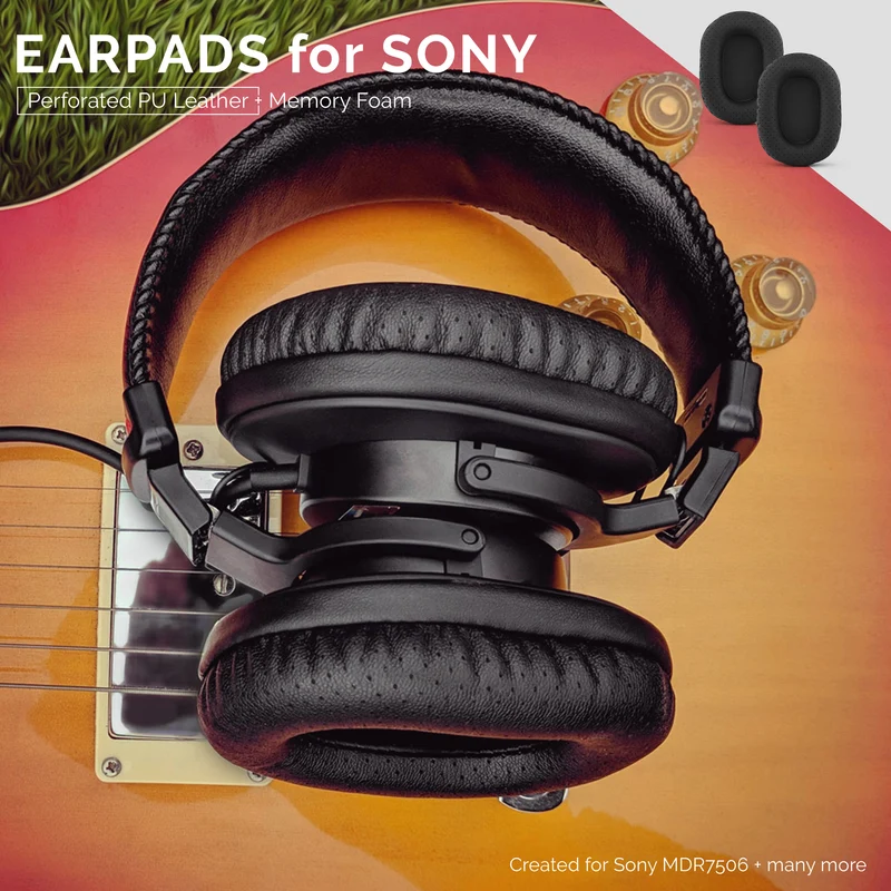 Pad Telinga Gantian SONY MDR-7506 Berlubang Juga Sesuai untuk Fon Kepala V6, CD900ST (PERF)