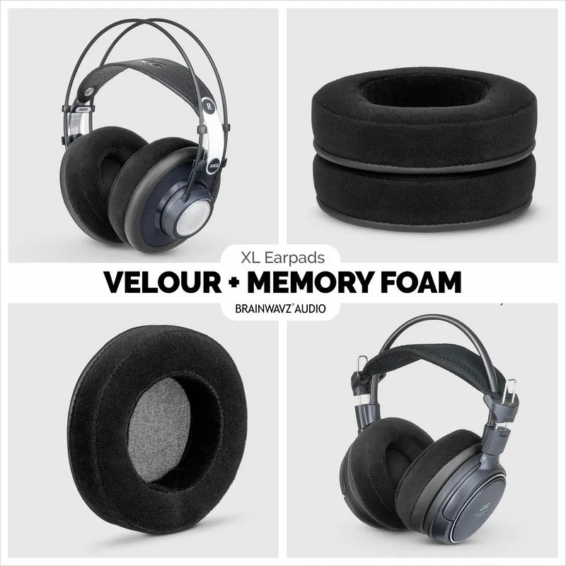 Kopfhörer Memory Foam Ohrpolster - XL Größe - Velours