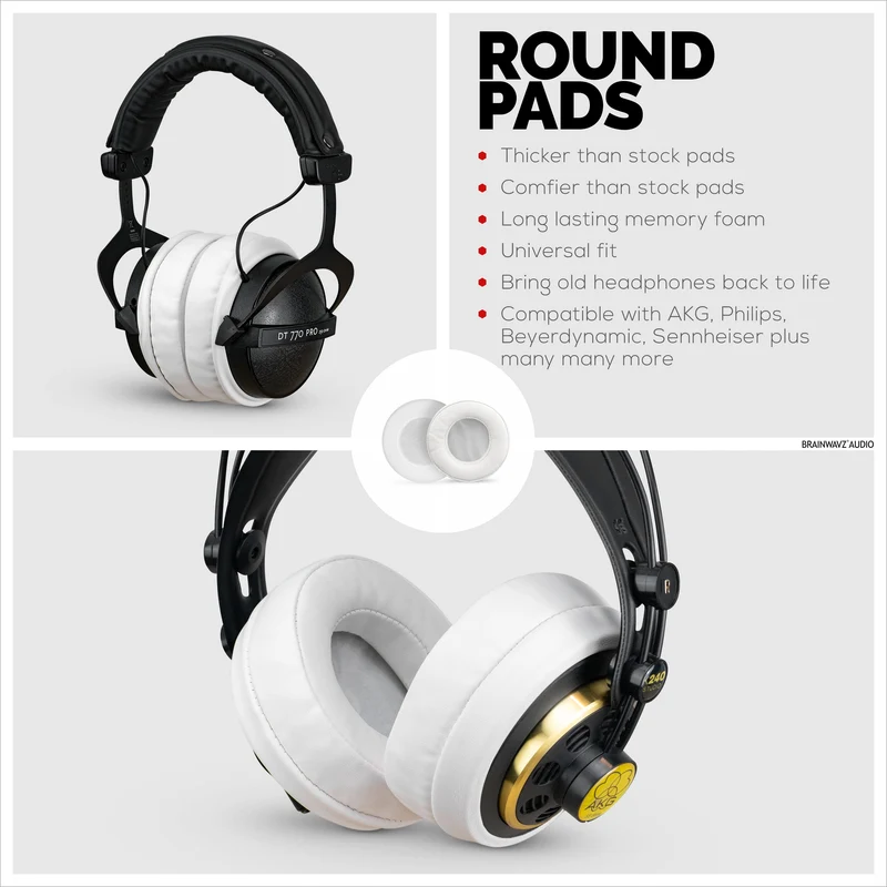 Kopfhörer Memory Foam Earpads - Rund