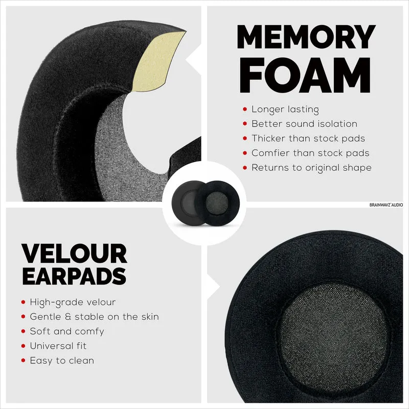 Kopfhörer Memory Foam Earpads - Rund - Velours