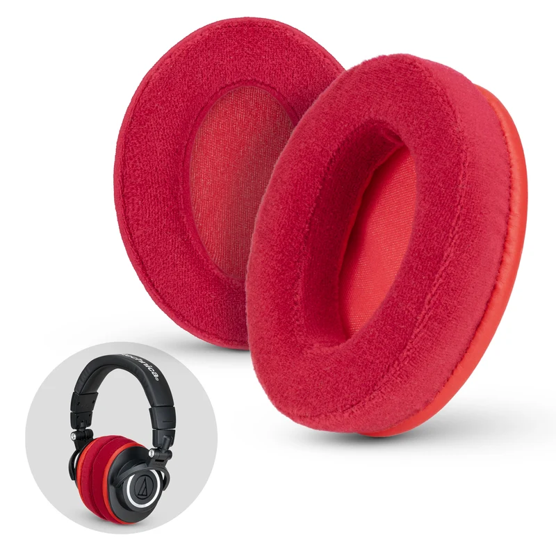 Alas Telinga Penggantian Velour Oval - Sesuai untuk banyak Fon Kepala
