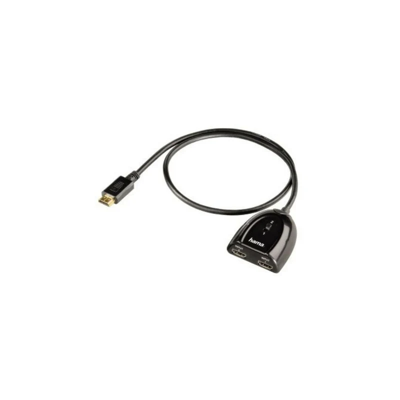Hama HDMI-Umschalter 2x1 Vergoldet Schwarz 122224