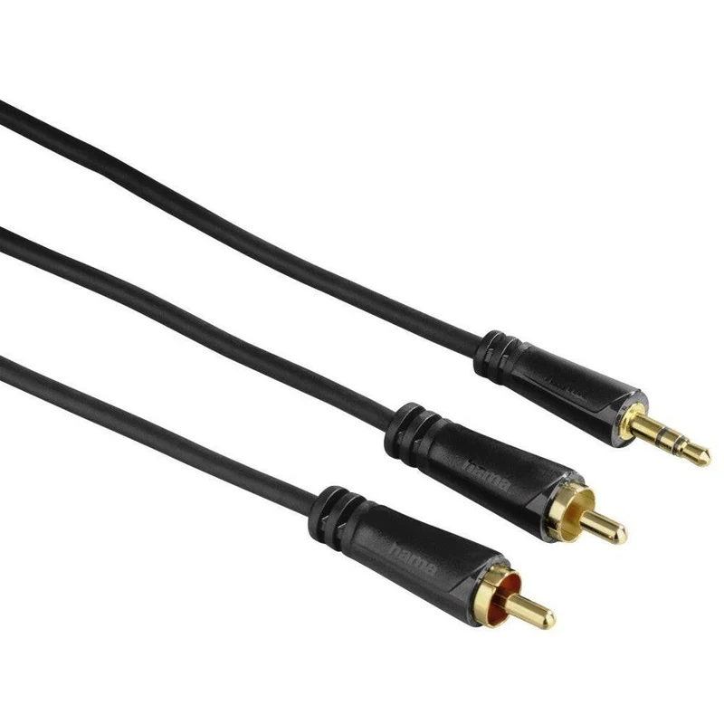 Hama 122298 1,5m Stereo 3,5mm auf 2Rca Gold Audio-Kabel