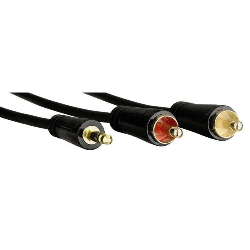 Hama 122298 1,5m Stereo 3,5mm auf 2Rca Gold Audio-Kabel