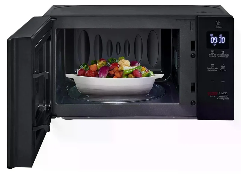 LG NeoChef™ Mikrowelle MS2032GAS 20 Liter 700 Watt Schwarz mit EasyClean™, Touchbedienung
