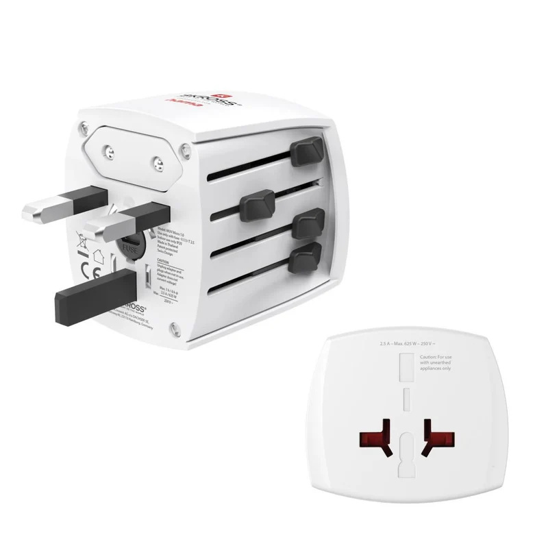 Hama MUV Micro Weltreiseadapter, Universal 2-polig, kompakt