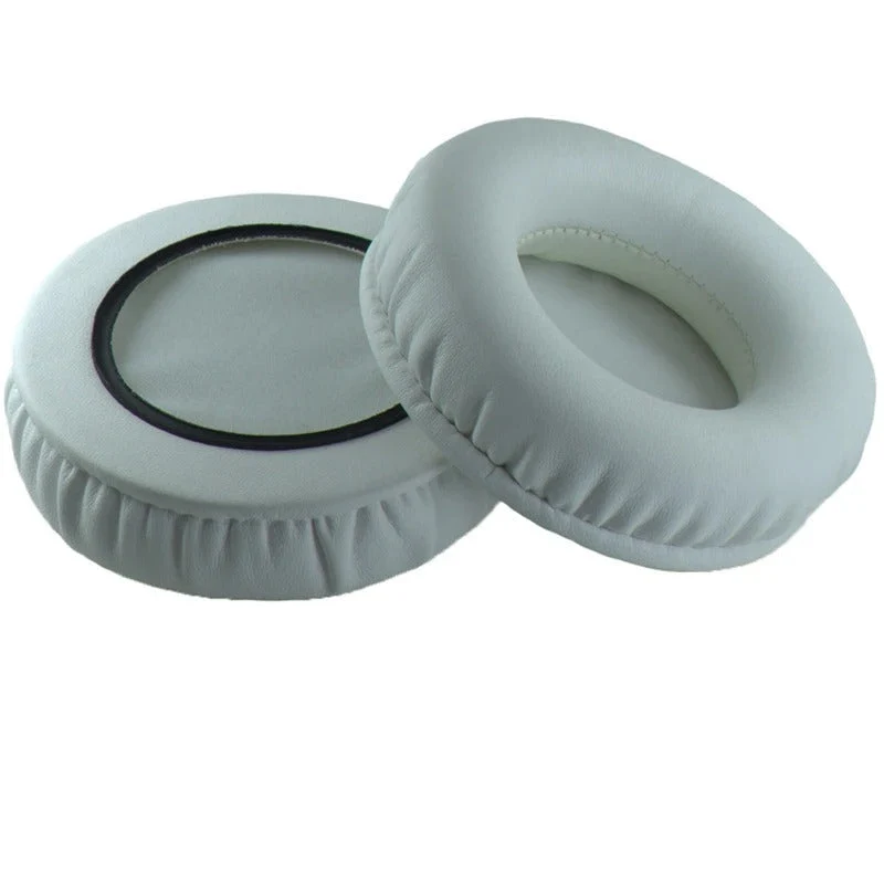 Universal White Replacement Ear Pads – PU Leather White Cushions 45-110 mm