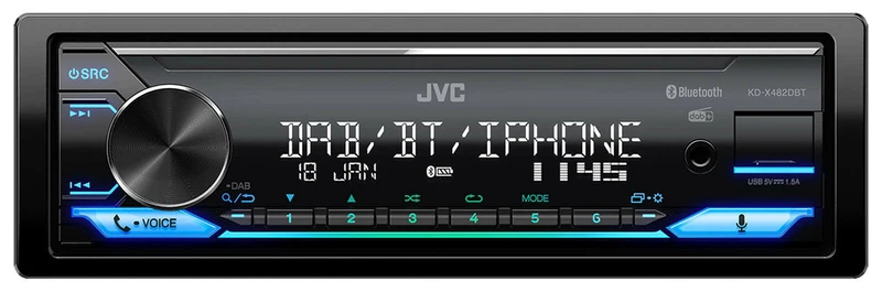 JVC KD-X482DBT DAB+ Bluetooth USB-Autoradio, 4x50W, Alexa