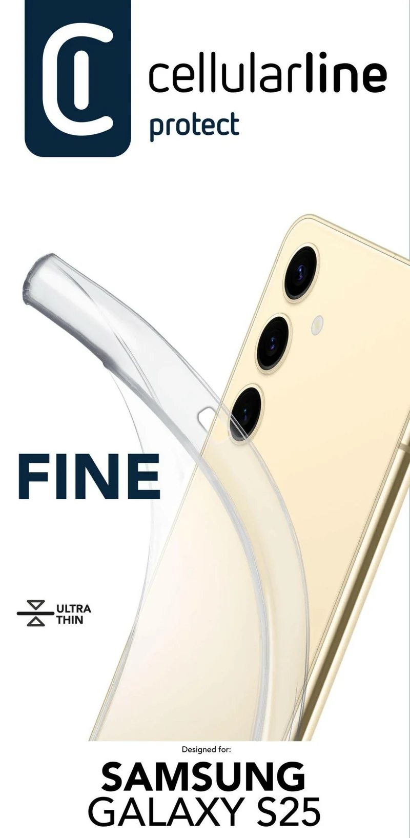 Cellularline Fine Case für Samsung S25 - Transparent Cover
