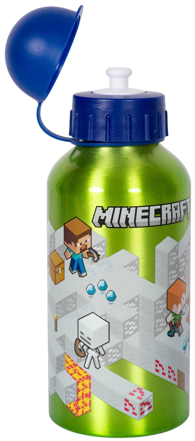Minecraft Alu-Trinkflasche 560 ml, Pixel-Design, leicht