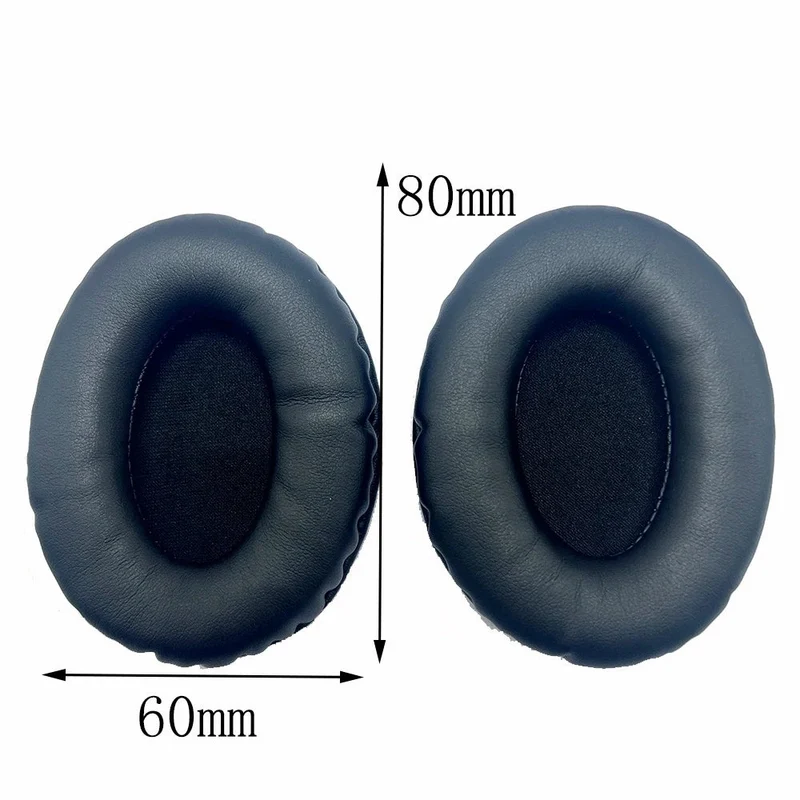 Universal 80x60mm Ear Pads – PU Leather Replacement Cushions